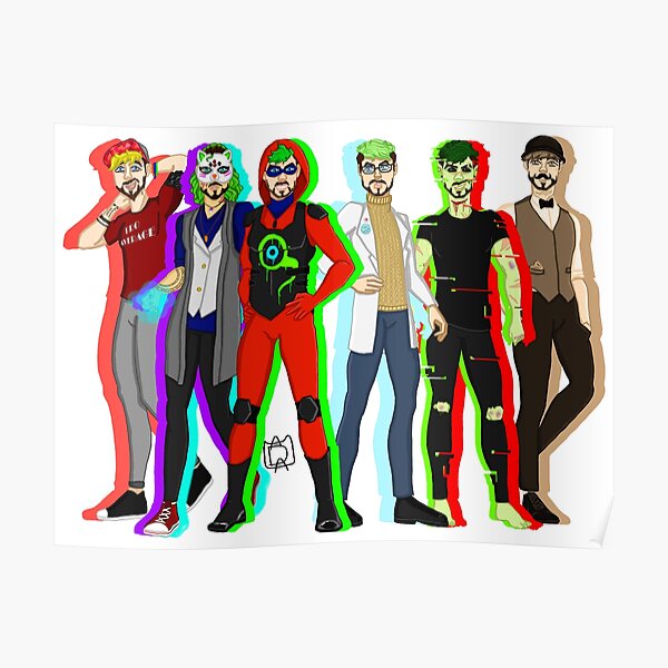 Jacksepticeye Egos - Group Poster RB0107 product Offical Jacksepticeye Merch