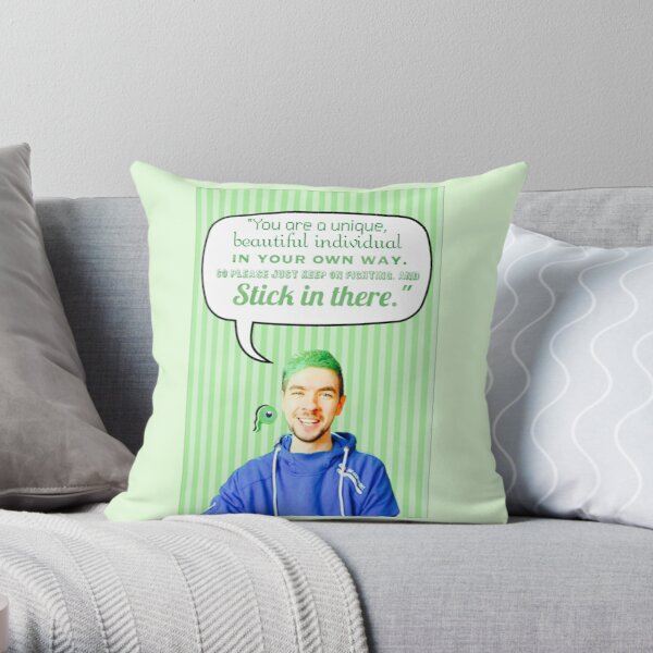 Jacksepticeye- Stick in there! Throw Pillow RB0107 product Offical Jacksepticeye Merch