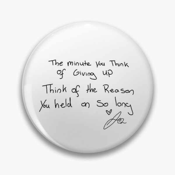 Jacksepticeye Handwritten Quote: Hold On Pin RB0107 product Offical Jacksepticeye Merch